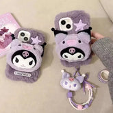 Kuromi Plush Winter Case for iPhone